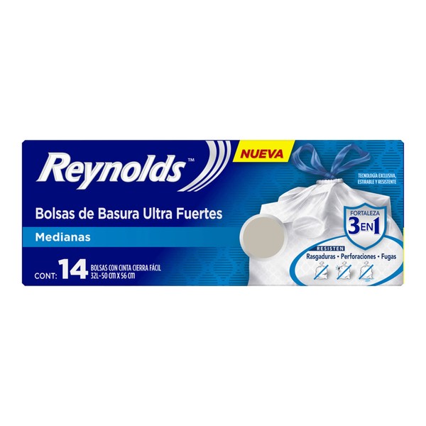 Reynolds Bolsas de Basura Medianas pack de 14 pz