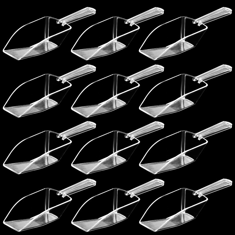 72-Mini Clear Acrylic Plastic Scoops for Candy - Ice Cream