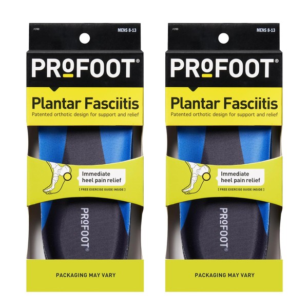 PROFOOT Orthotic Insoles for Plantar Fasciitis & Heel Pain, Men's