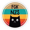 Spreadshirt FCK NZS Cat Against Right Politics Sticker 10 x