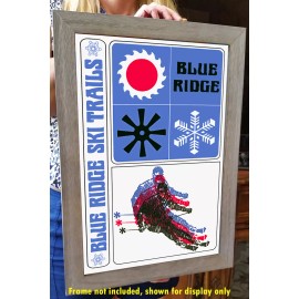 Posterzilla Blue Ridge Ski Trails, Ca - 1970s Advertising Poster