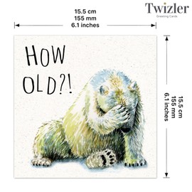 Twizler Funny Birthday Card Polar Bear – Funny Card Birthday – Happy Birthday Card – Funny Birthday Card Men – Funny Birthday Card Women – Funny Birthday Card For Him – Funny Birthday Card For Her