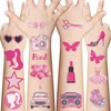 10 Sheets Pink Temporary Tattoos stickers