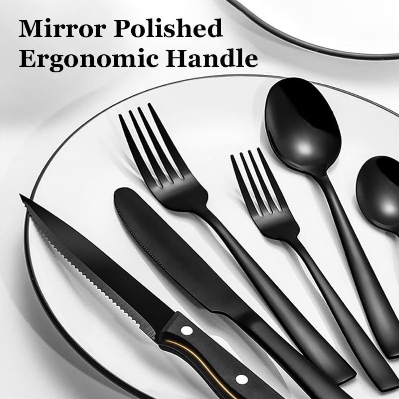 Kitchen cutlery set, 30pcs cutlery set, including steak knife, spoon,