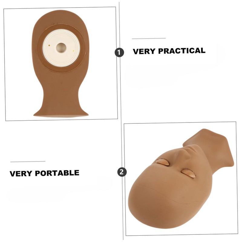 Baluue Mannequin Head Wispy Lash Clusters Eyelash Extension Training Kit