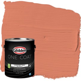 Glidden One Coat 1 gal. Summer Sunset/Orange Flat Interior Paint with Primer
