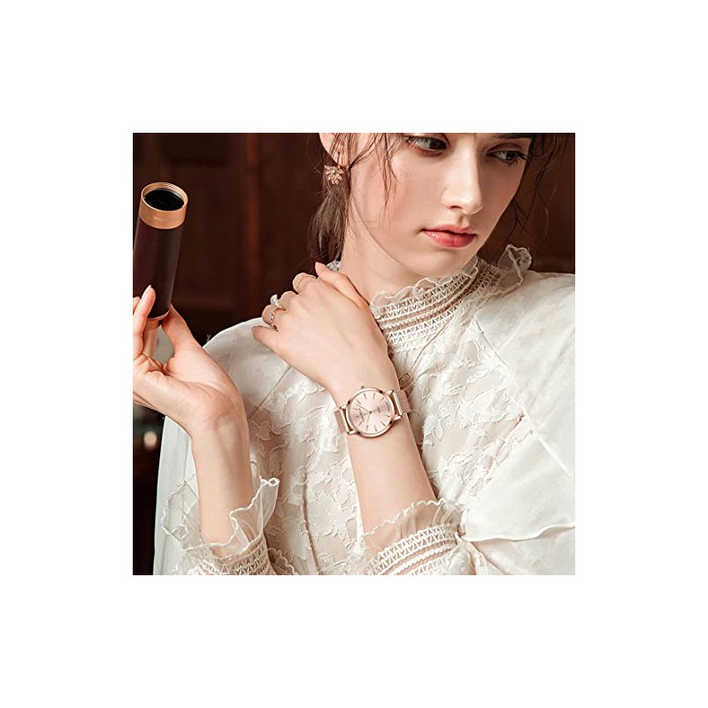 Reloj para Mujer, Dama, Pulseras Cuarzo con Correa de Malla