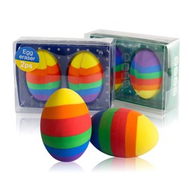 Pack of 4 Easter Egg Erasers, Children's Party Bags, Eraser Decoration Colourful, Novelty Creative Eraser, Easter Decoration, Easter Gift, Children's Birthday Party Bag