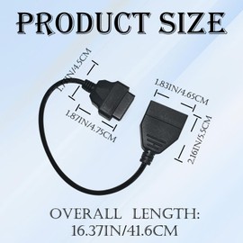 Clwalny Car OBD1 Scanner, GM Adapter Scanner Cable Connector, 22 Pin OBD1 to 16 Pin OBD2 Cable Code Reader Diagnostic Extension Tool Replacement, Anti-Interference Diagnostic Harness