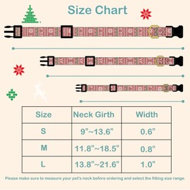 Cotton Christmas Dogs Collar with Bow Tie Red Green Dog Collars for Girl Female Boy Male Small Medium Large Dogs S