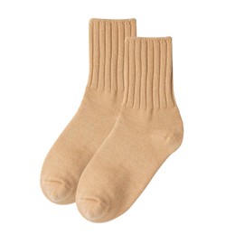 MELUSA Cashmere Wool Camp Socks for Women, Super Warm Cozy Winter Gift Crew Socks (US, Numeric, 5, 9, Regular, Regular, Cameo)