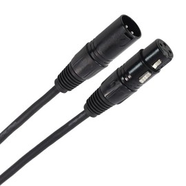 Plugger cable DMX XLR female 3b/male 3b 10 m black