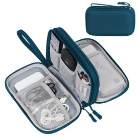 Toplive Travel Electronics Organizer, Cable Organizer Bag Electronics Accessories Carrying Case Doubel Layer Portable All-in-One Storage Bag for Cables, SD Cards, Chargers, Hard Disk, Earphone