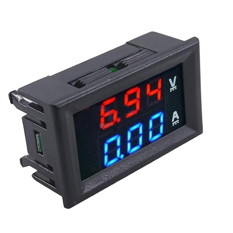 A-DIGISHUO 2Pcs 0.28" Digital Voltmeter and Ammeter|0.28 Inch 3-Digit Blue+Red