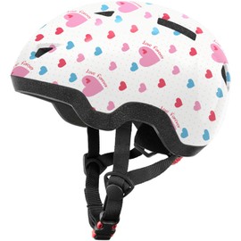 Kids Bike Helmet, Adjustable Helmets from Infant/Toddler/Baby to Children Girls and Boys, Age 3-5/5-8 Years Old (Love,S)