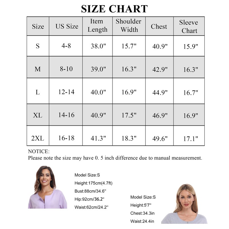 ANLIQI Womens Robes Knee Length 100% Cotton Bathrobes for Women