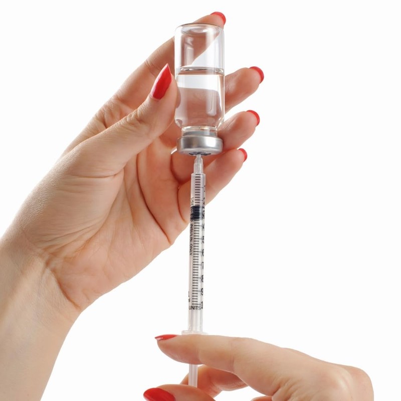 100 Pack 1ml Lab Measuring Tool with 31G 5/16 Inch(8mm),