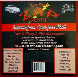 Zezo-Fiber - Streak Free, Spot Free - Polishes as it Cleans- 8 Cloths by Kaywos Cloth