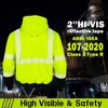 WISIGO High Visibility Safety Jacket ANSI Class 3 Reflective Zipper