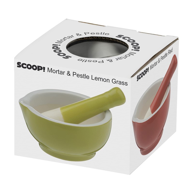 SCOOP! BIA Mortar & Pestle Lemon Grass, Green, 12.5 x