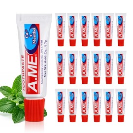 Toothpaste Bulk Travel Size, Disposable Small Travel Portable Mini Compact Pocket Size Toothpaste for Bad Breath, Vacation/Hotel/Camping Shelter/Homeless/Nursing Home/Charity 0.6 oz/ 17g (60 Tubes)