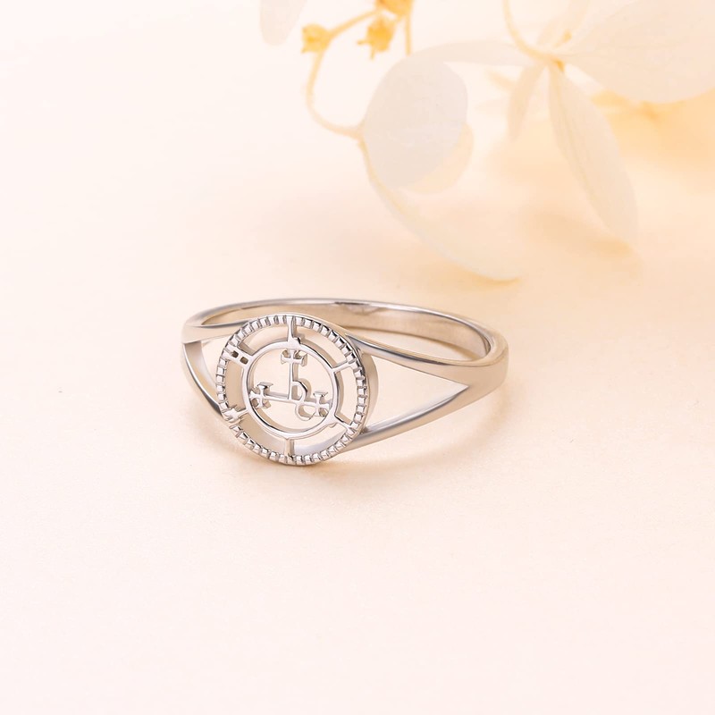 Sigil of Lilith Statement Ring S925 Sterling Silver Sigil of