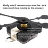 YUPVM 2Pcs Non-Ticking Quartz DIY Wall Clock Movement Mechanism Kit