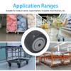 4Pcs Mute Wheel PU AntiWinding Furniture Trolley Directional Caster 2in