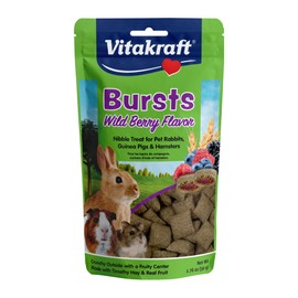 Vitakraft Bursts Small Animal Treats - Wild Berry Snacks - for Rabbits, Guinea Pigs, and Hamsters 1.76 Ounce (Pack of 1)