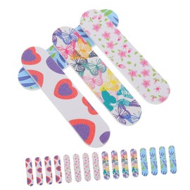 WOONEKY 40pcs Mini Nail Files Double-sided Manicure Sponges with Colorful Patterns for Easy Nail Buffing and Polishing for Home and Salon Use