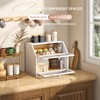 STDDRE Bread Box for Kitchen Countertop Bin Double Layer Bread