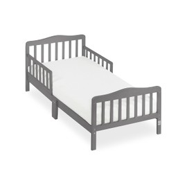 Dream On Me Dream On Me Classic Design Toddler Bed In Cool Grey, Greenguard Gold And JPMA Certified, Low To Floor Design, Two Side Safety rails, Non-Toxic Finishes, Wooden Nursery Furniture