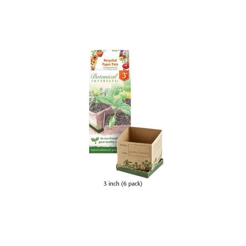 Recycled Paper Pots For Seedlings - Size: 3 inch Paper