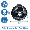 Air King 9312 Powder-Coated Steel Multi-Mount Wall Fan, Black