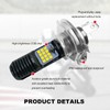 Sbulhia 9-16V H4 LED Motorcycle Headlight Bulbs, Super Bright 3030