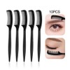 zalati Eyelash Comb 10pcs Plastic Mini Eyebrow Tool for Extension