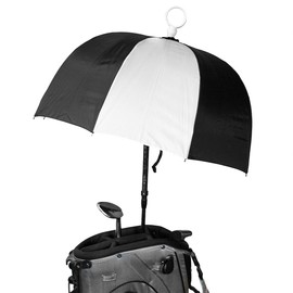 JP Lann Golf Bag Umbrella for Club Protection with Attached Ball Retriever and Goose Neck