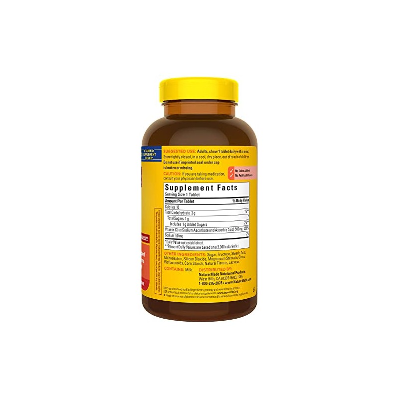 Nature Made Chewable Vitamin C 500 mg, Dietary Supplement for