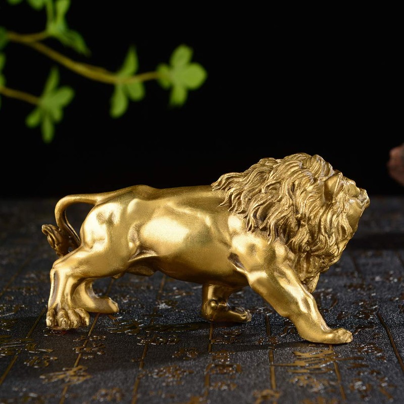 DOUKI YA Feng Shui Goods Lion Copper Lion Leo Amulet