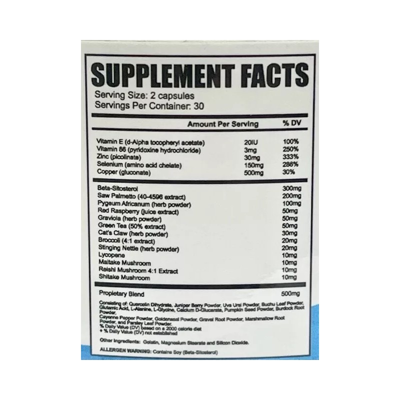 NaturalVita 2 PROSVITAL Support Formula Supplement Beta Sitosterol Saw Palmetto