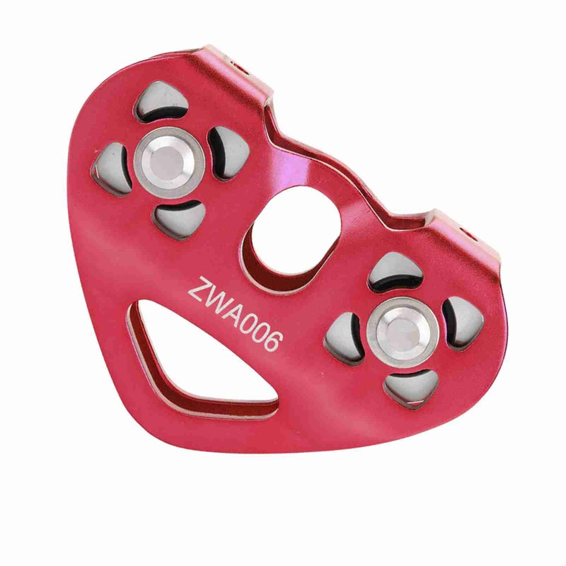 30KN Dual Pulley Zip Line Rescue Cable Trolley Outdoor Rock