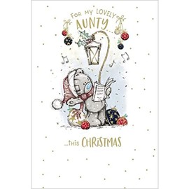 Me to You Tatty Teddy 'For My Lovely Aunty' Christmas Card 5 x 8ins
