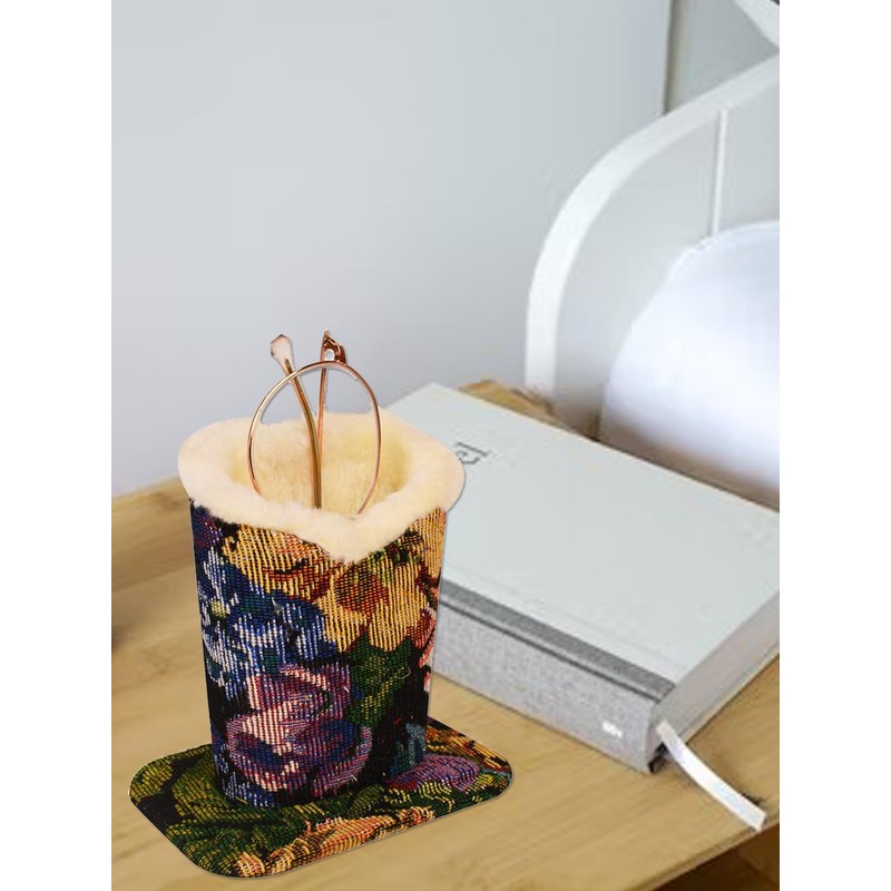 Bleiou Pack of 2 Soft Plush Lined Eyeglasses Holder Stand