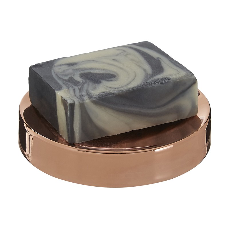 Premier Housewares Clara Soap Dish, Stainless-Steel, Rose Gold, 11 x