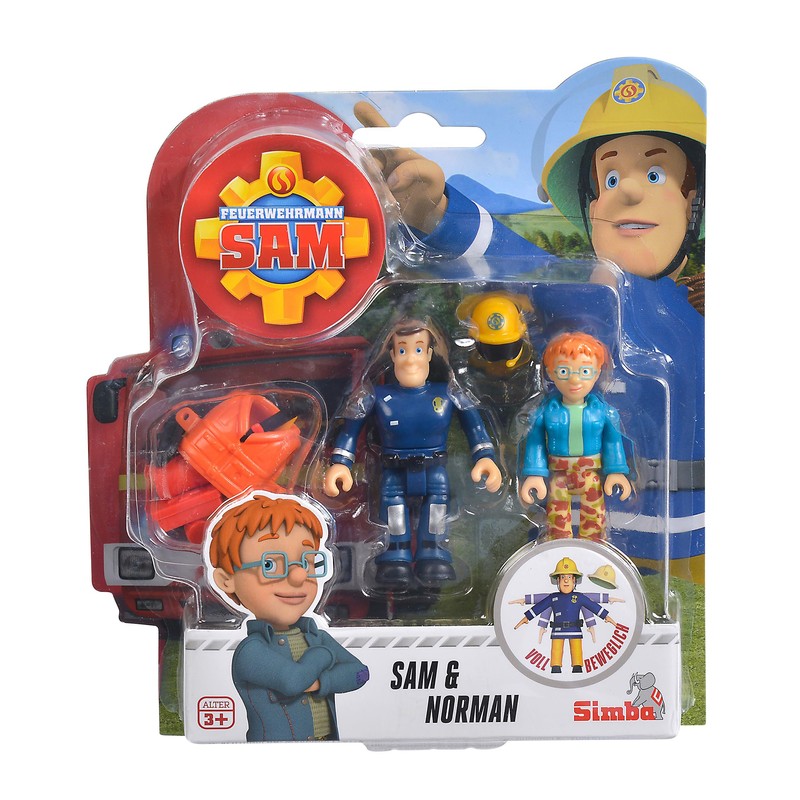Simba 109251043038 il Pompiere Fireman Sam Set Two Articulated Characters