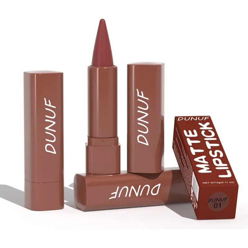 Dunuf 5 Pzs Labiales Mate Hidratantes Fáciles De Aplicar
