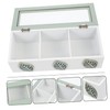 BIUDECO Wooden Tea Storage Box with Compartments Portable Tea Bag