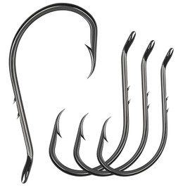 9KM DWLIFE Octopus Hooks 50/100 Pack Double Barb Eagle Claw Fishing Hooks Corrosion-Resistant Circle Hooks for Bass, Catfish, Walleye