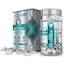 Premium Zinc Citrate (150% NRV) 100 Tablets / 1 Per Day - Pure Certified