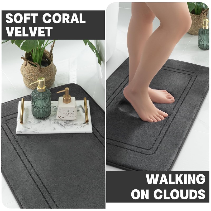 chakme Non-Slip Bath Mat, Bathroom Rug, Soft Bath Mat, Absorbent